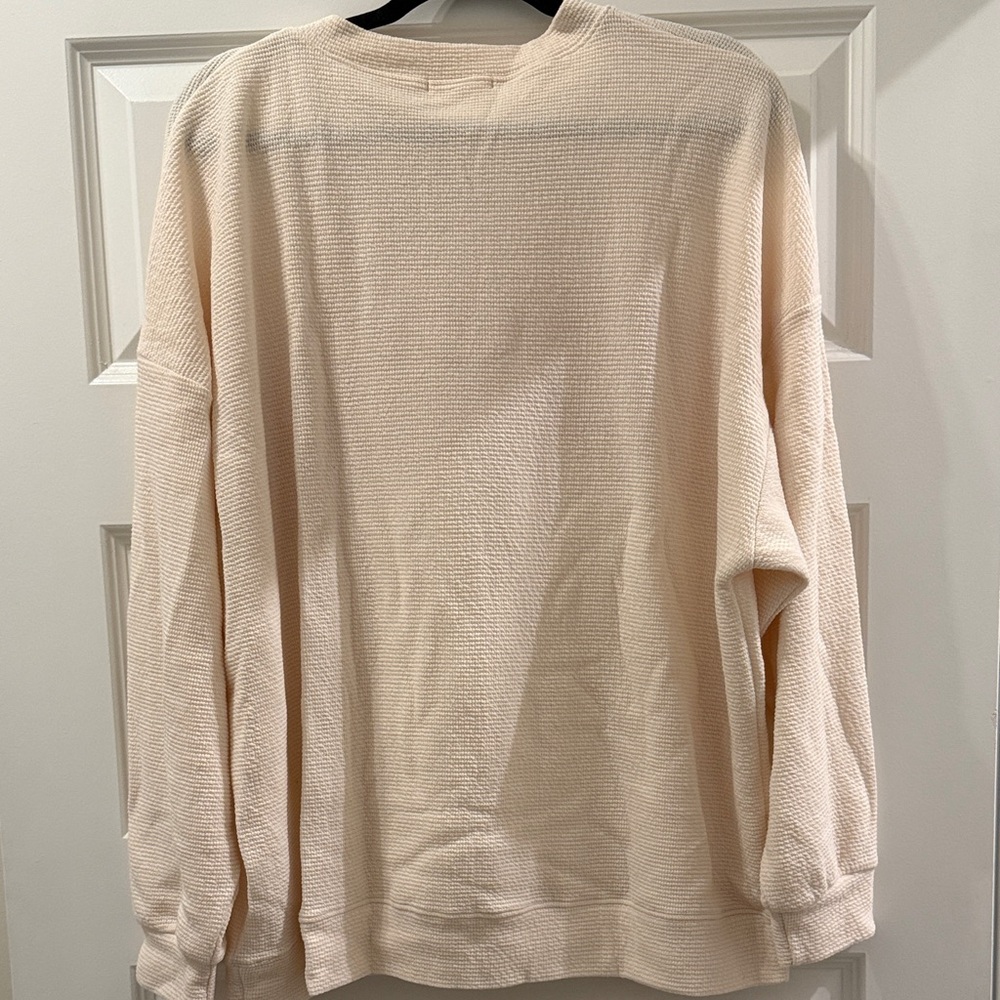 NWT Tres Bien Cream and Red Georgia Sweatshirt - Picture 3 of 4
